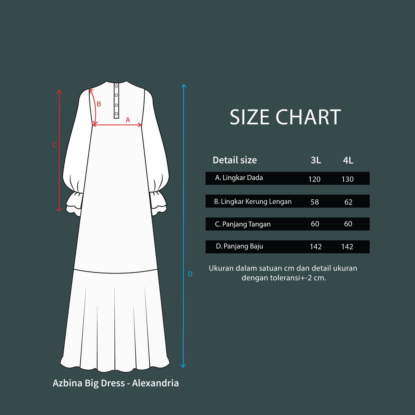 BIA by Zaskia Mecca - Azbina Dress Big Size - Silk Road Expedition - Alexandria Edition - Free Box