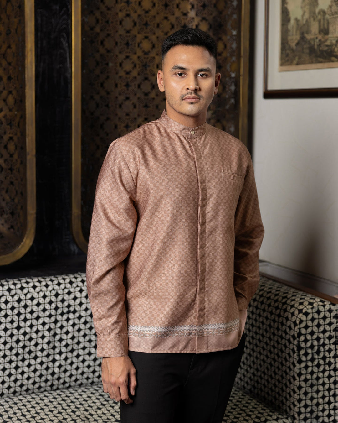 Minor Defect - Bhanu Kemeja Pria - Silk Road Expedition - Bukhara Edition