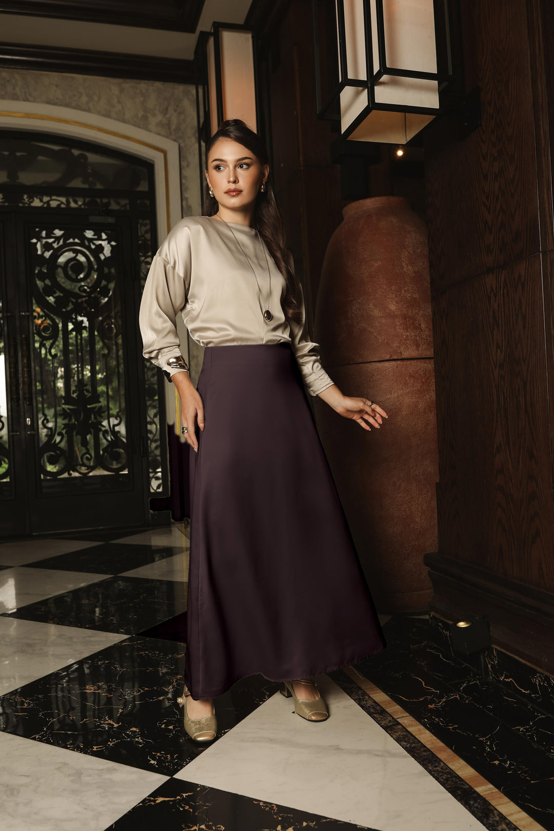 Bria Skirt - Monogram - Coastal Breeze