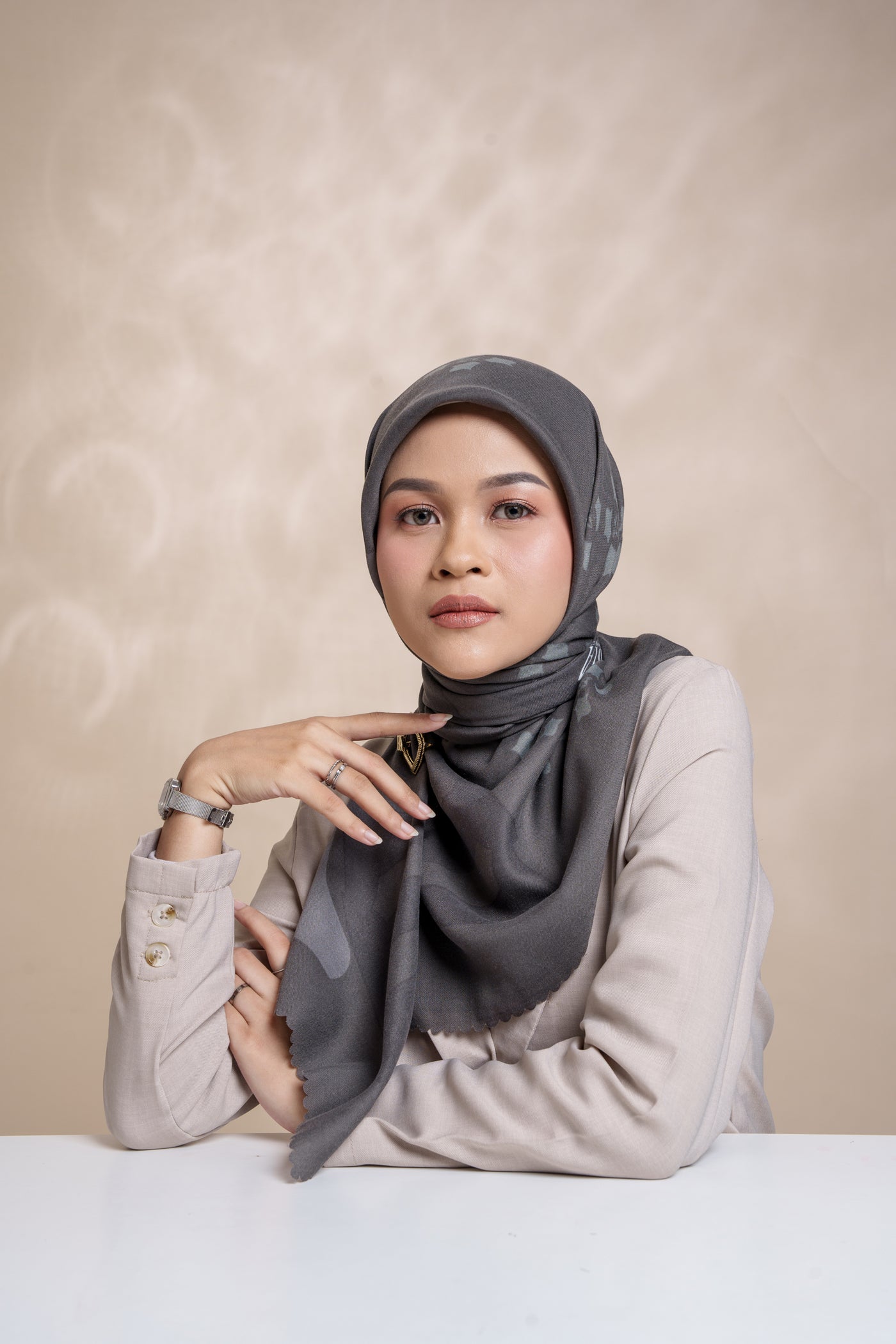 [Anniversary Sale] BIA by Zaskia Mecca - Elsa Cocoa Scarf Kerudung Segi Empat - Edisi Kazan Rusia