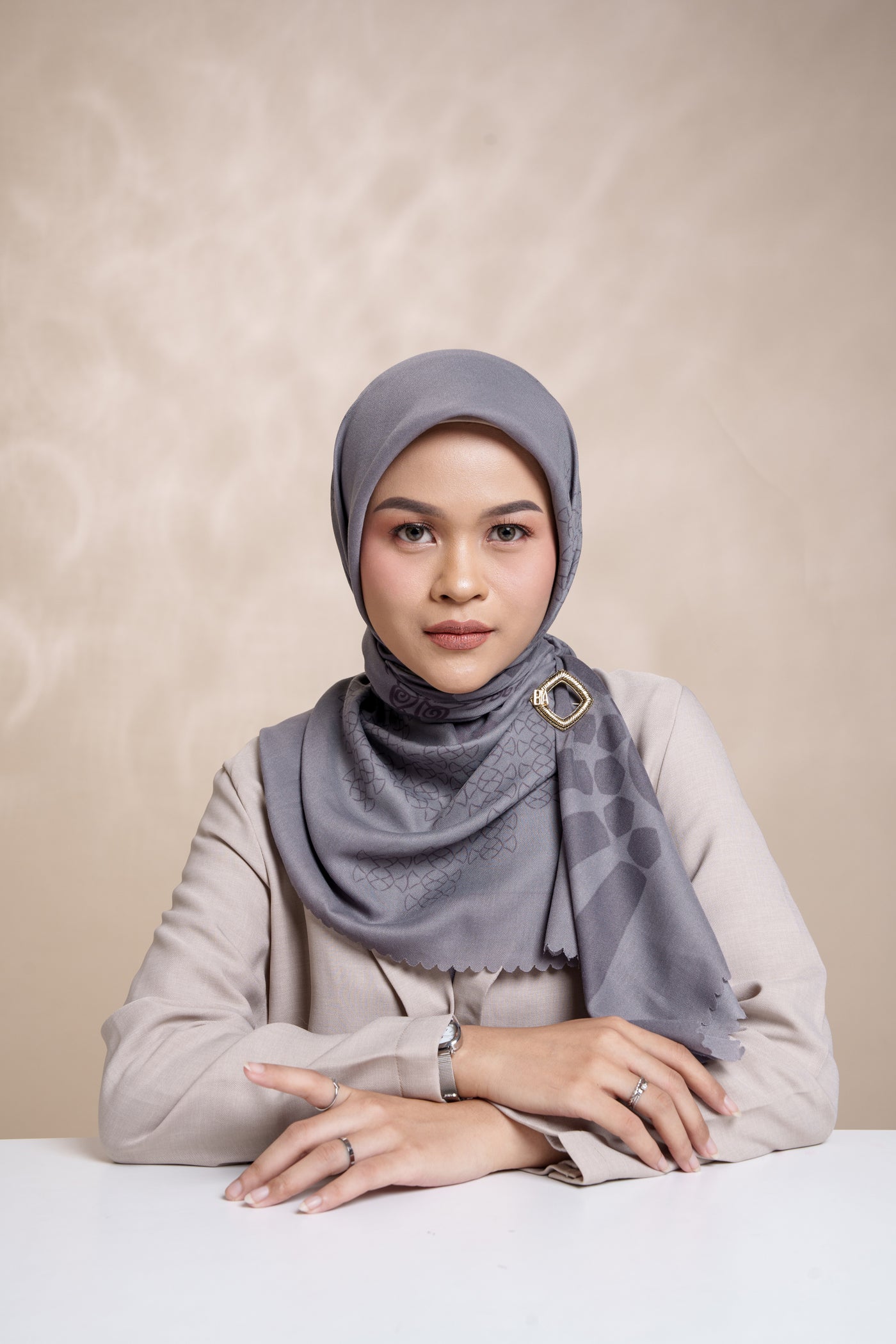 [Anniversary Sale] BIA by Zaskia Mecca - Elsa Lilac Scarf Kerudung Segi Empat - Edisi Kazan Rusia