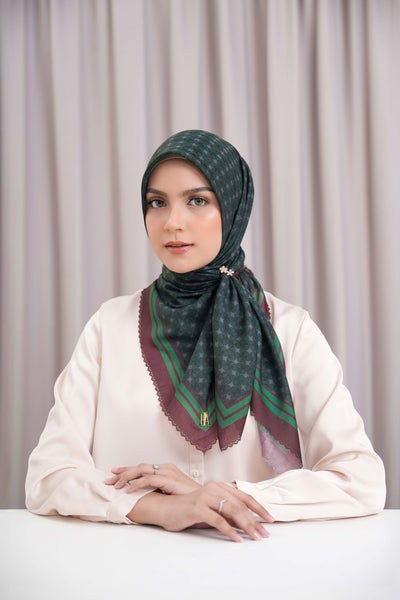 BIA by Zaskia Mecca - Monogram Scarf - Hijab Segi Empat Voal Ultrafine