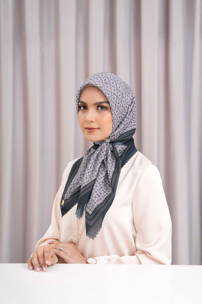 BIA by Zaskia Mecca - Monogram Scarf - Hijab Segi Empat Voal Ultrafine