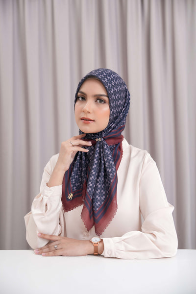 BIA by Zaskia Mecca - Monogram Scarf - Hijab Segi Empat Voal Ultrafine