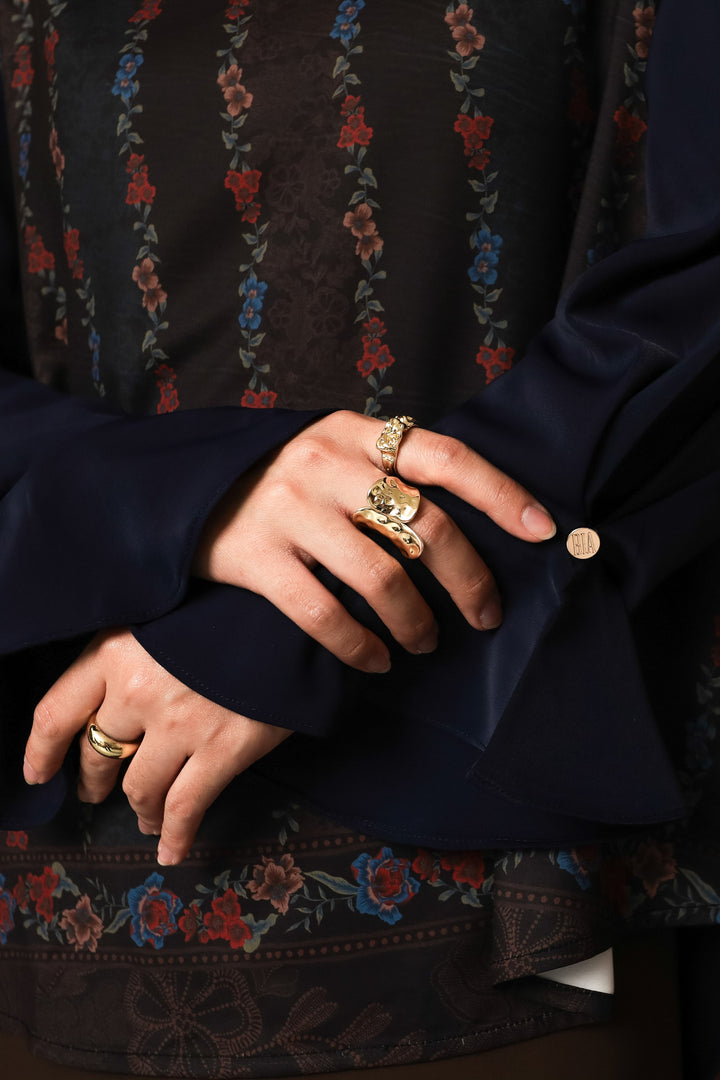 Nala Blouse - Raya Collection - Noir Floral Edition