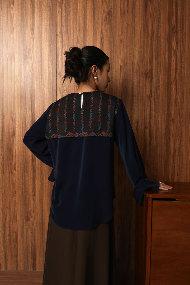 Nala Blouse - Raya Collection - Noir Floral Edition