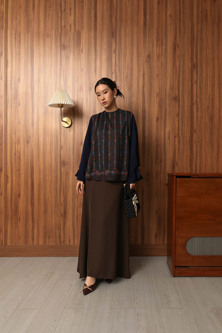 Nala Blouse - Raya Collection - Noir Floral Edition