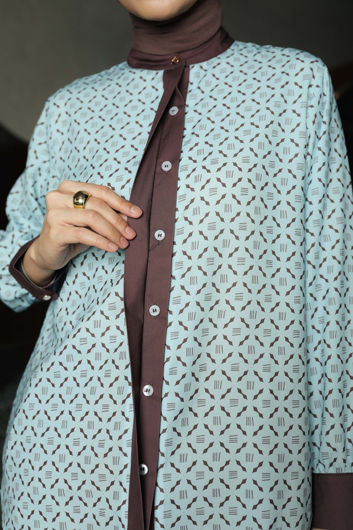 BIA by Zaskia Mecca - Briony Kemeja Wanita - Monogram - Coastal Breeze