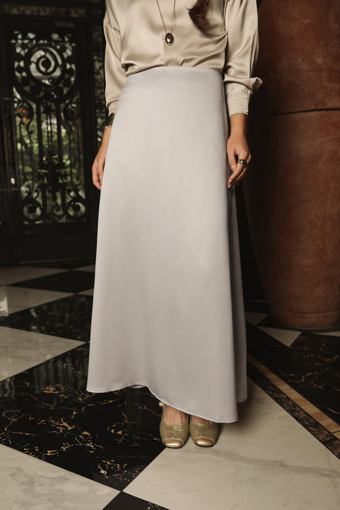 Minor Defect - Bria Skirt - Monogram - Coastal Breeze