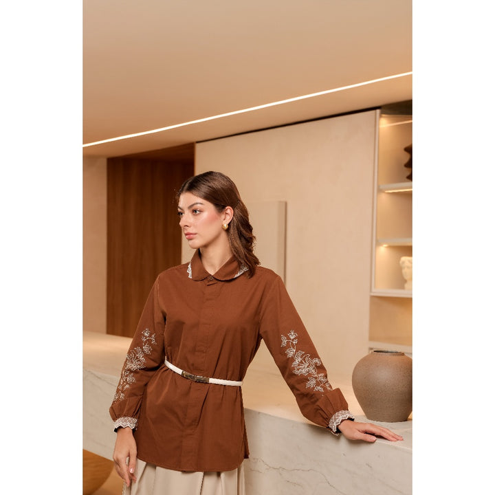Tifka Kemeja Wanita - Daily Embroidery Peroza