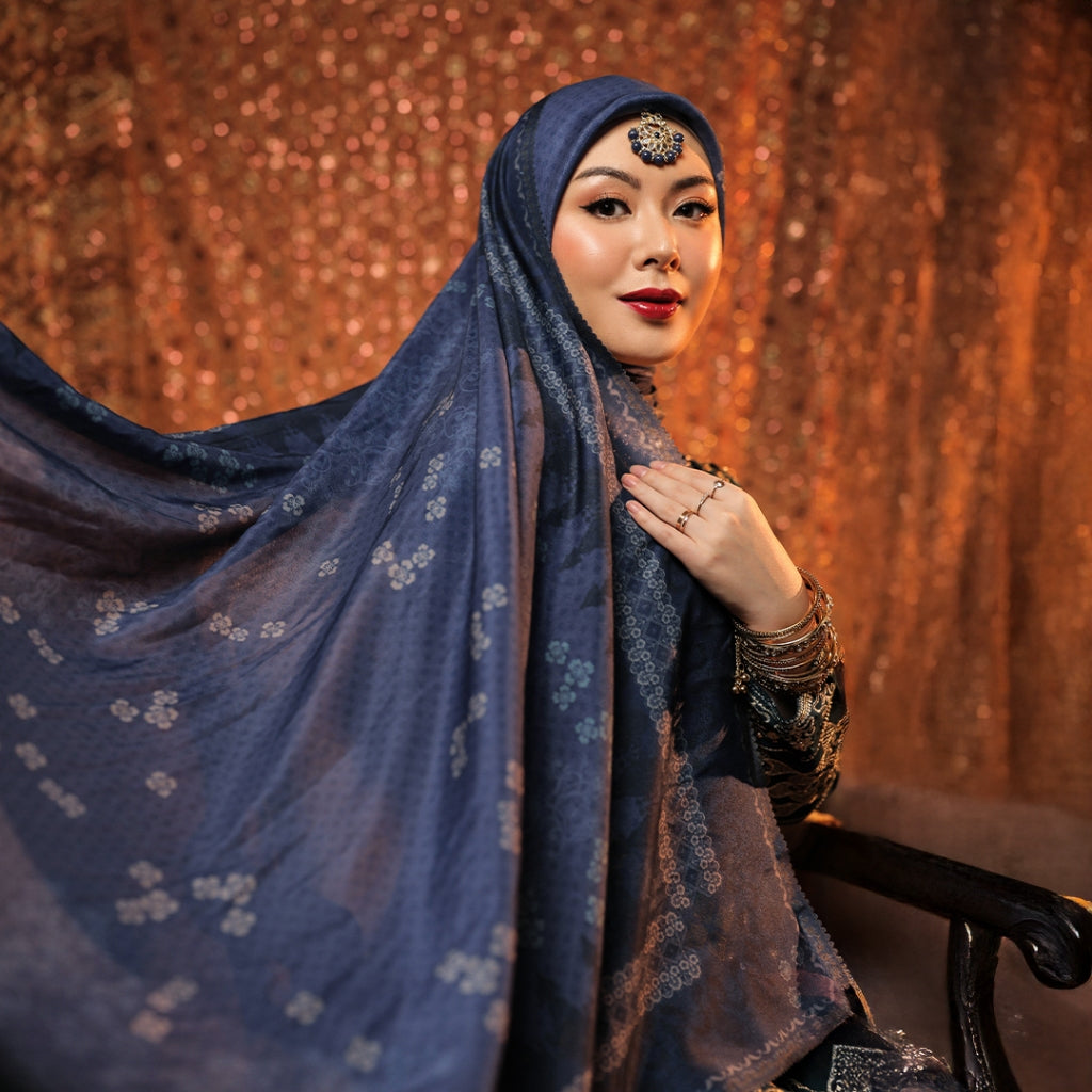 BIA by Zaskia Mecca - Mughal Scarf Kerudung Segi Empat - Silk Road Expedition - Edisi Mughal- Free Box