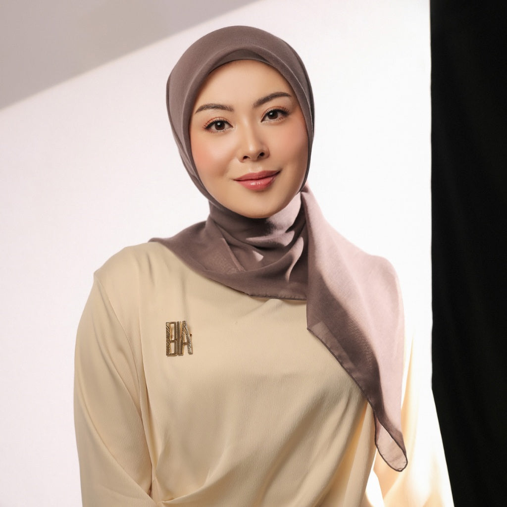 BIA by Zaskia Mecca - Prisia Hijab Polos - Kerudung Segi Empat Paris Japan Premium