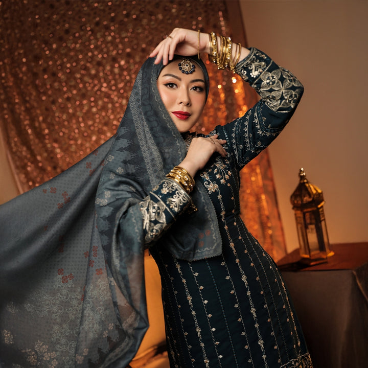 BIA by Zaskia Mecca - Mughal Scarf Kerudung Segi Empat - Silk Road Expedition - Edisi Mughal- Free Box