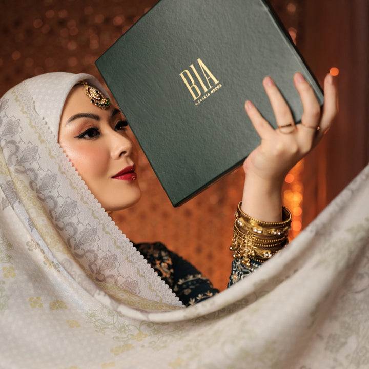 BIA by Zaskia Mecca - Mughal Scarf Kerudung Segi Empat - Silk Road Expedition - Edisi Mughal- Free Box