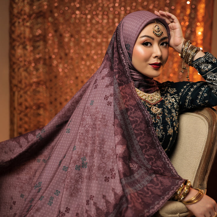 BIA by Zaskia Mecca - Mughal Scarf Kerudung Segi Empat - Silk Road Expedition - Edisi Mughal- Free Box