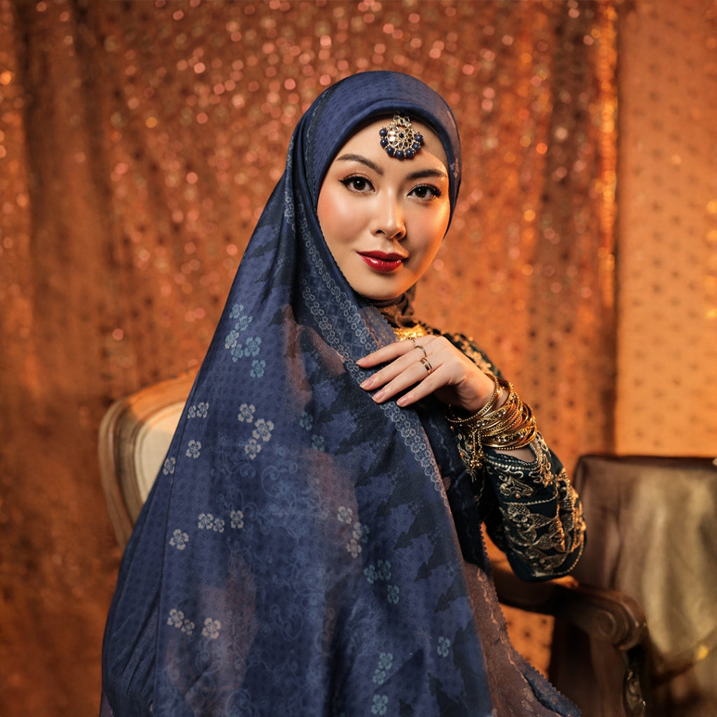 BIA by Zaskia Mecca - Mughal Scarf Kerudung Segi Empat - Silk Road Expedition - Edisi Mughal- Free Box