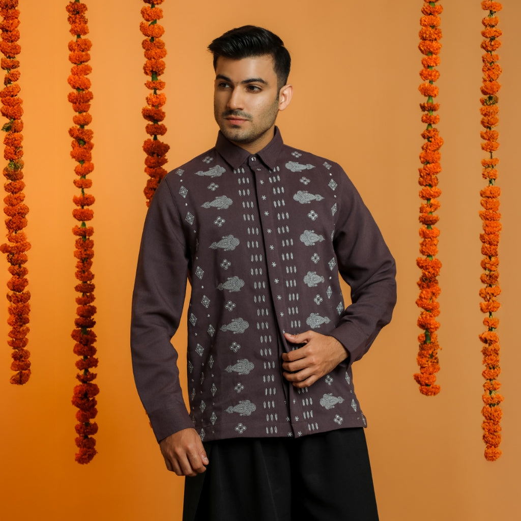 BIA by Zaskia Mecca - Mehal Kemeja Pria - Silk Road Expedition - Mughal Edition