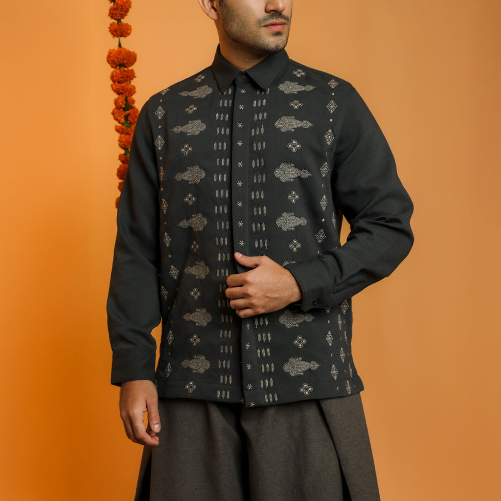 BIA by Zaskia Mecca - Mehal Kemeja Pria - Silk Road Expedition - Mughal Edition