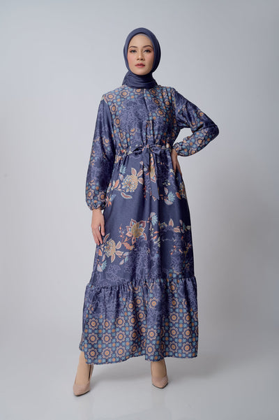 [Anniversary Sale] BIA by Zaskia Mecca - Aleka Navy Dress - Islamic Journey In Africa - Tunisia Edition