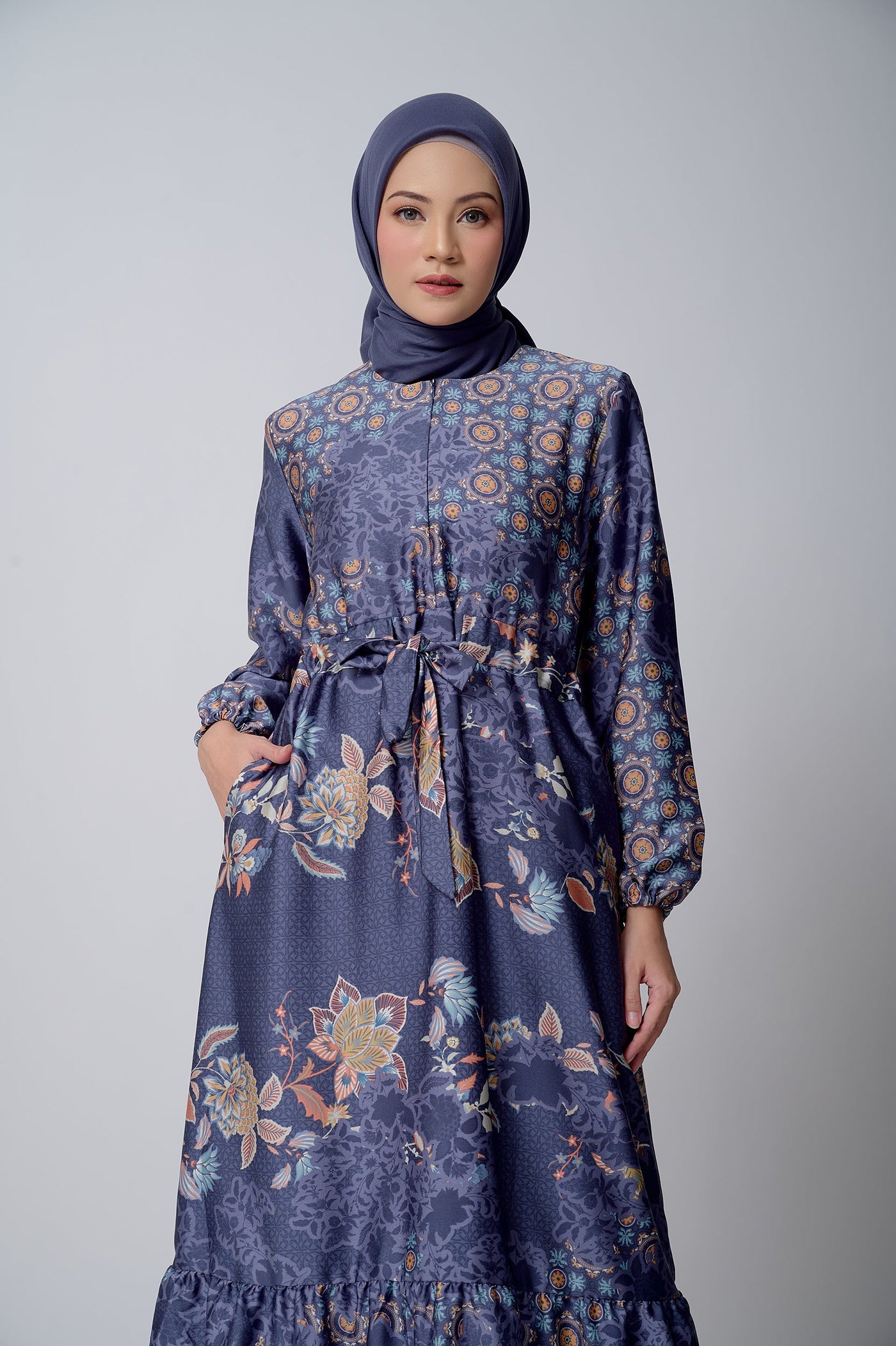 [Anniversary Sale] BIA by Zaskia Mecca - Aleka Navy Dress - Islamic Journey In Africa - Tunisia Edition