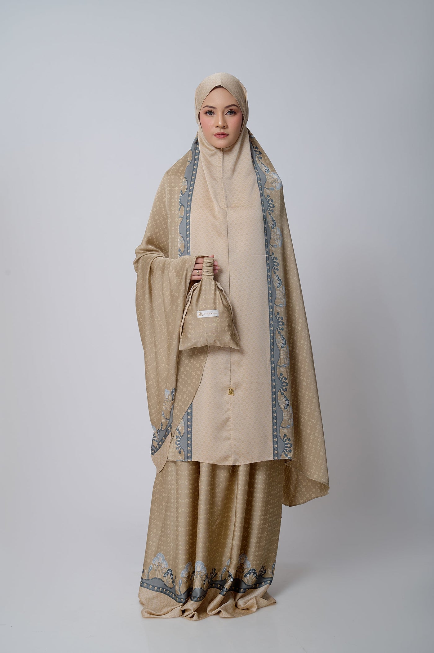 [Anniversary Sale] BIA by Zaskia Mecca - Artea Beige Mukena Super Premium - Islamic Journey In Africa - Cairo Edition