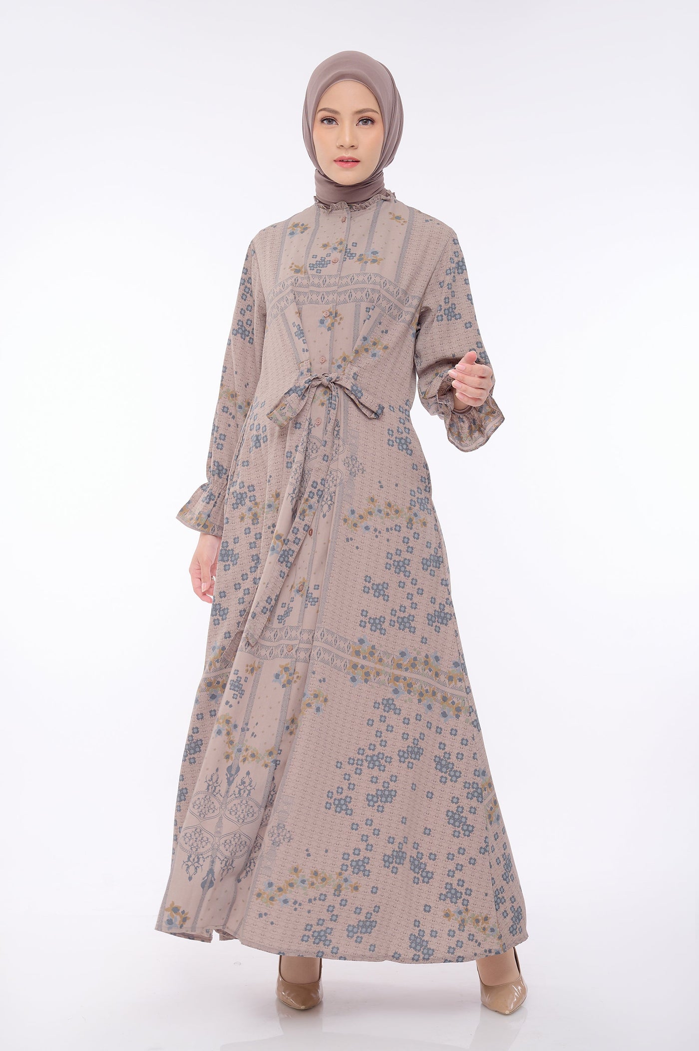 [Anniversary Sale] BIA by Zaskia Mecca - Laiqa Mauve Dress - Islamic Journey In Europe - London Edition