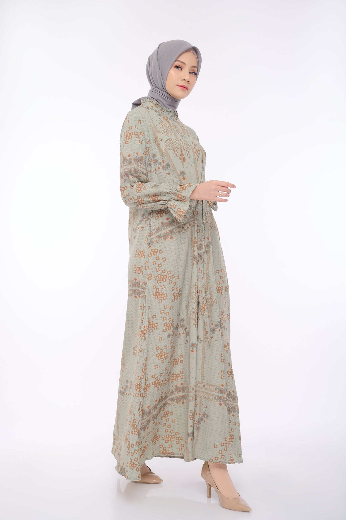 [Anniversary Sale] BIA by Zaskia Mecca - Laiqa Sage Dress - Islamic Journey In Europe - London Edition