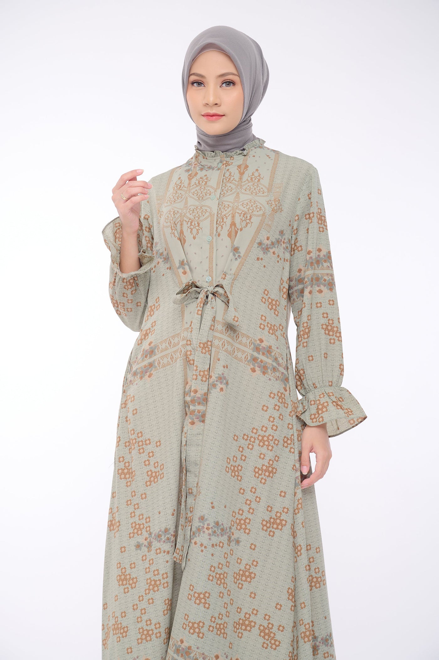 [Anniversary Sale] BIA by Zaskia Mecca - Laiqa Sage Dress - Islamic Journey In Europe - London Edition