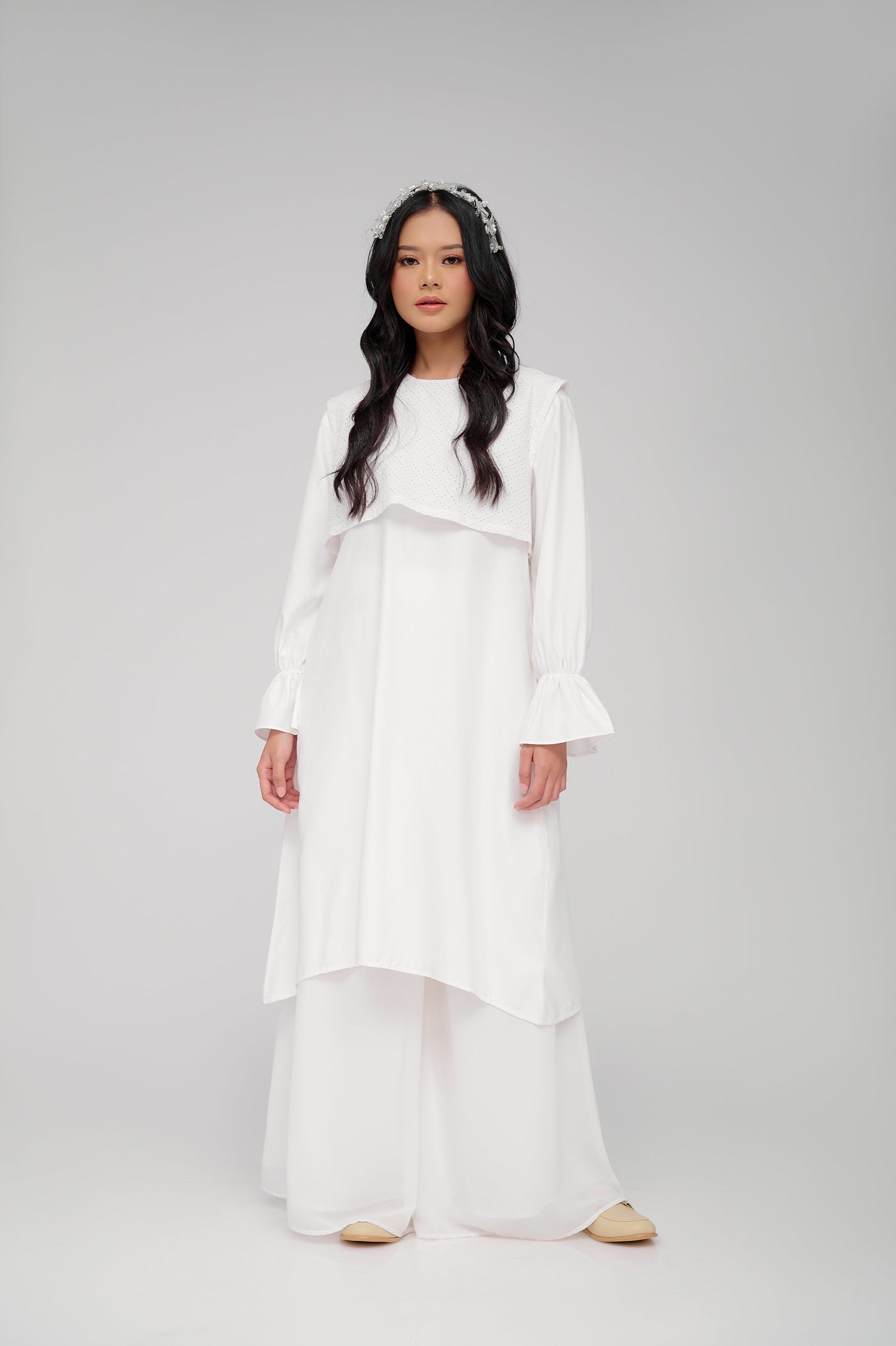 [Anniversary Sale] BIA x Revalina S. Temat - Wavana Broken White Midi Dress - Daily