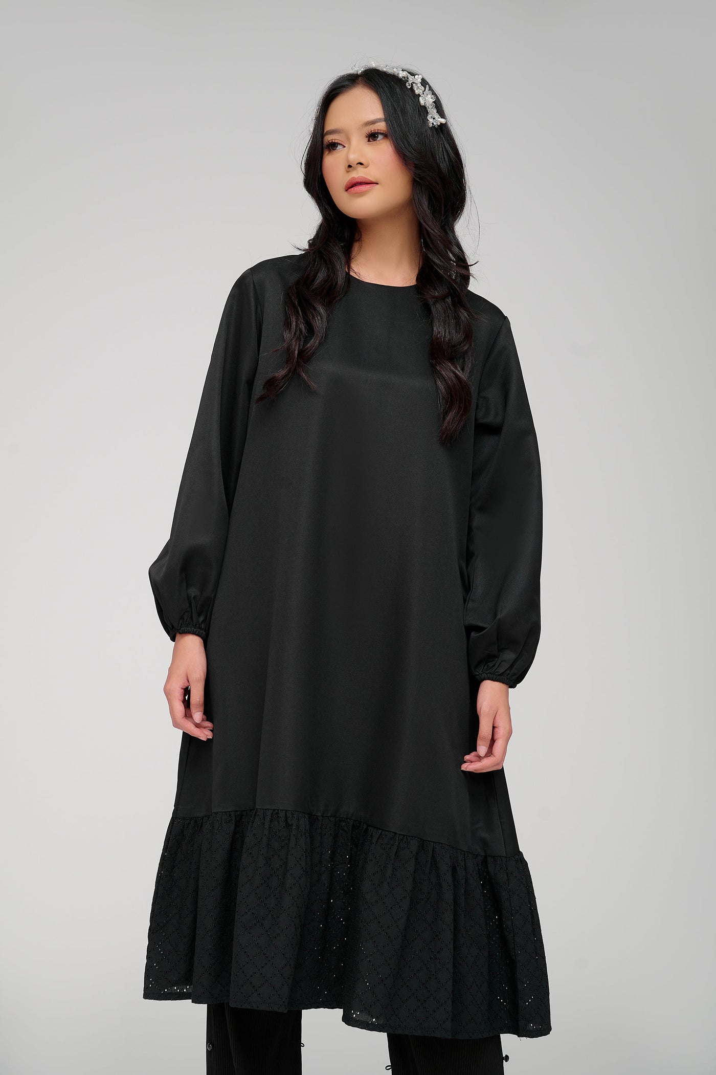 [Year End Sale] BIA by Zaskia Mecca - Wirena Black Midi Dress - Daily