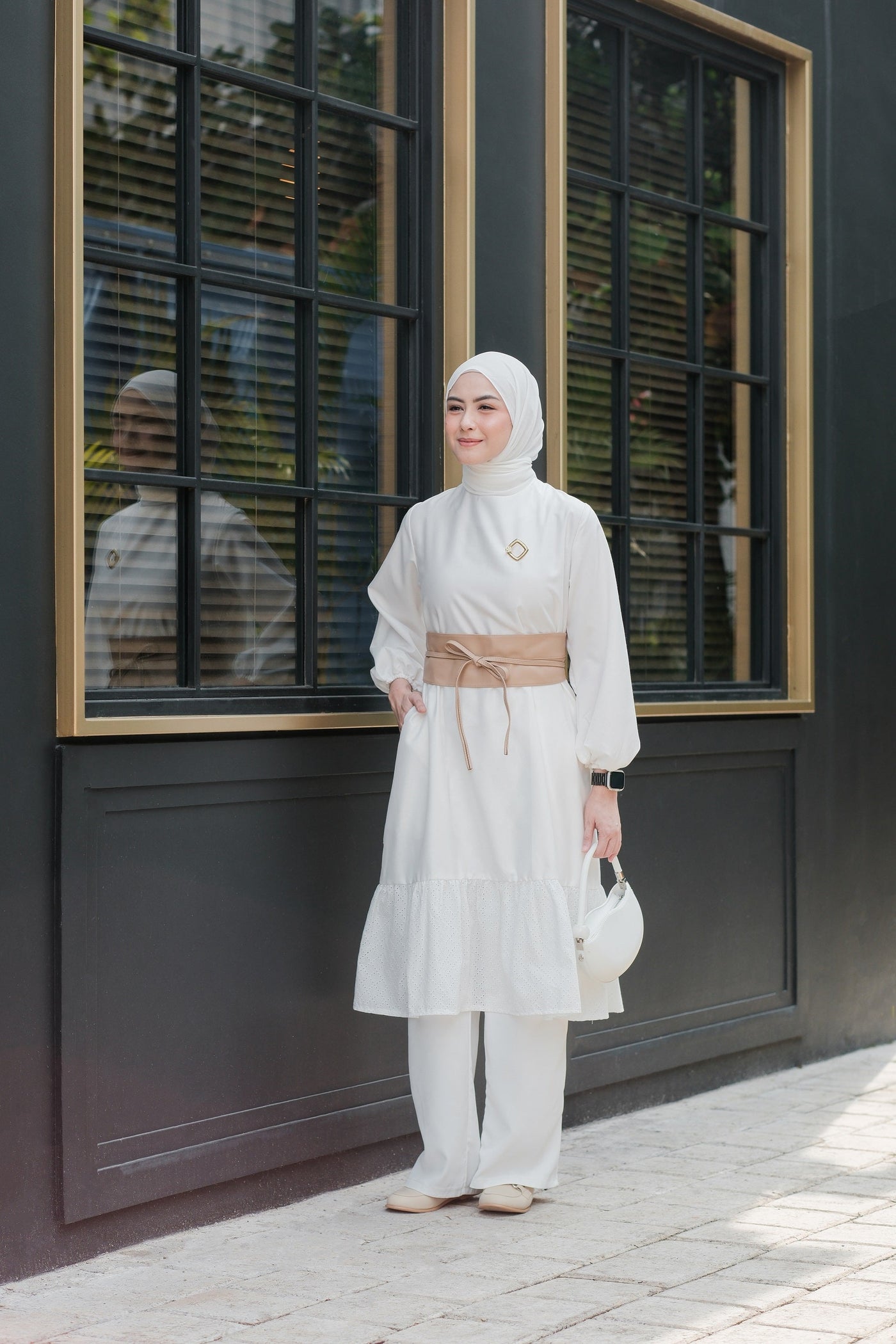 [Anniversary Sale] BIA x Revalina S. Temat - Wirena Broken White Midi Dress - Daily