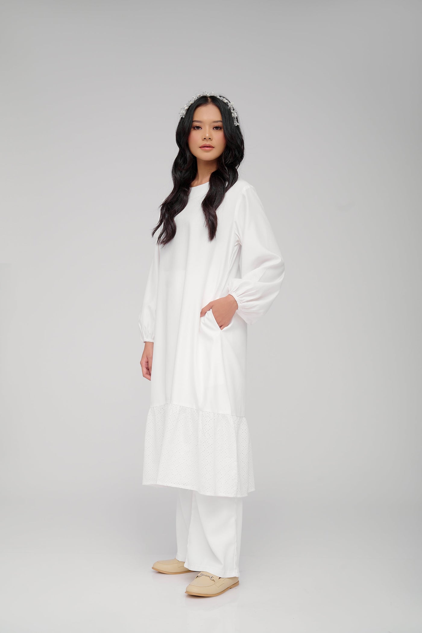 [Anniversary Sale] BIA x Revalina S. Temat - Wirena Broken White Midi Dress - Daily