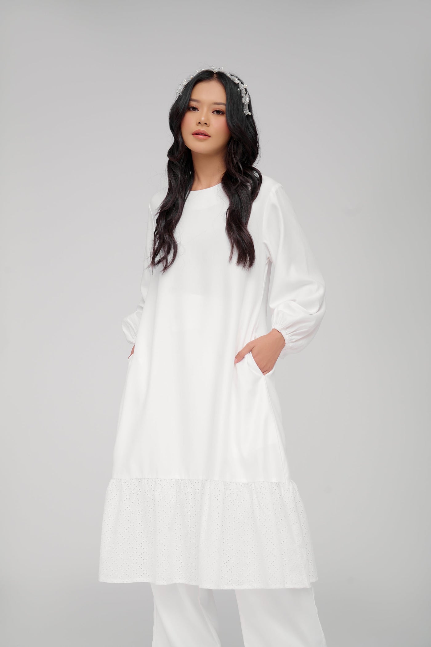 [Anniversary Sale] BIA x Revalina S. Temat - Wirena Broken White Midi Dress - Daily