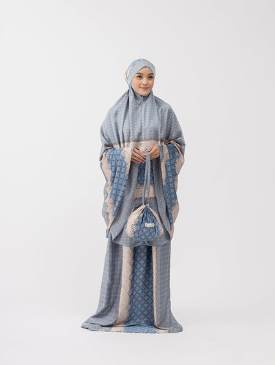 BIA Feat Revalina S Temat - Yadira Denim Mukena - Silk Road Expedition - Samarkand Edition - Free Box