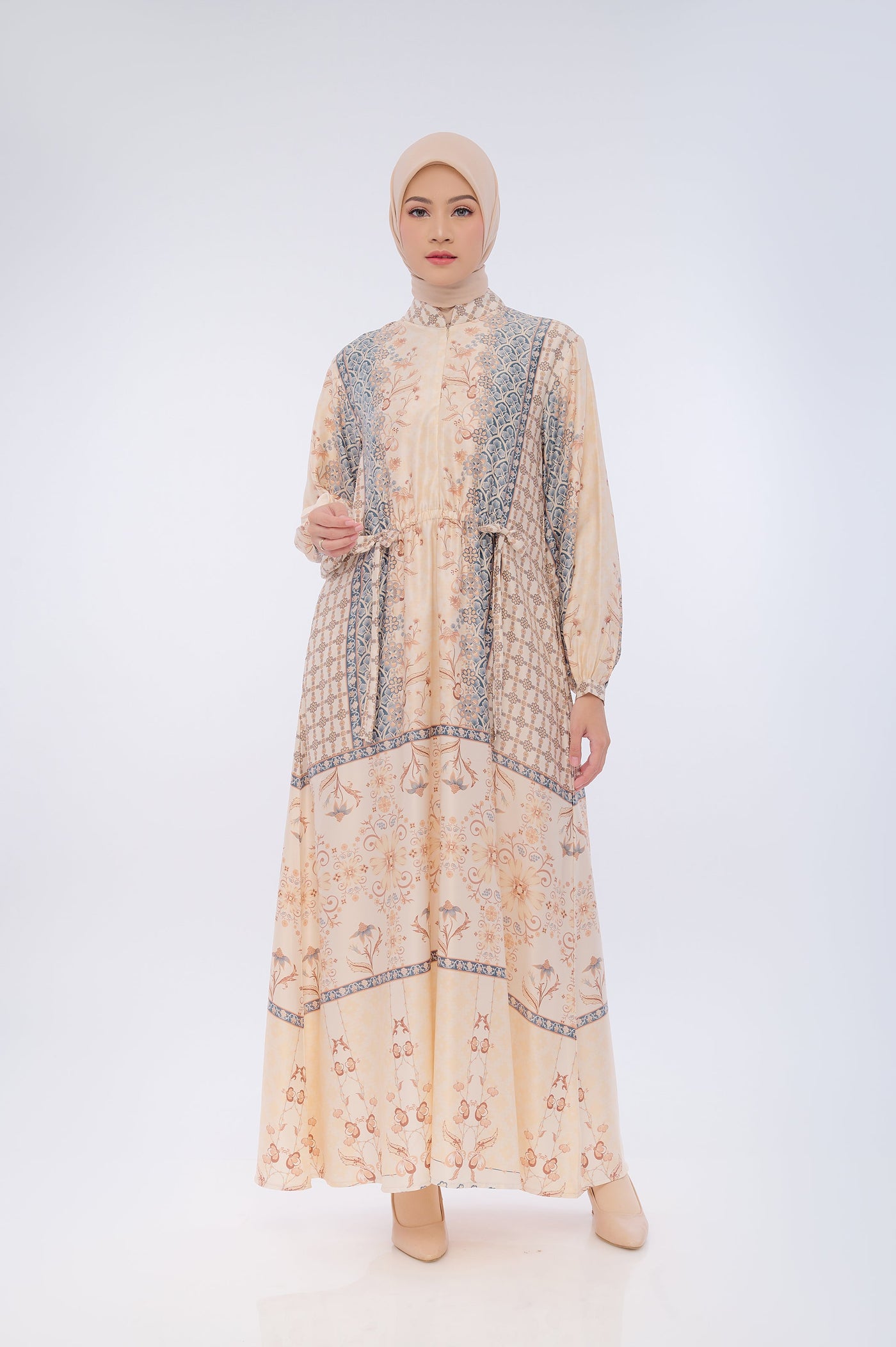 BIA Feat Revalina S Temat - Yakira Beige Dress - Silk Road Expedition - Samarkand Edition - Free Box