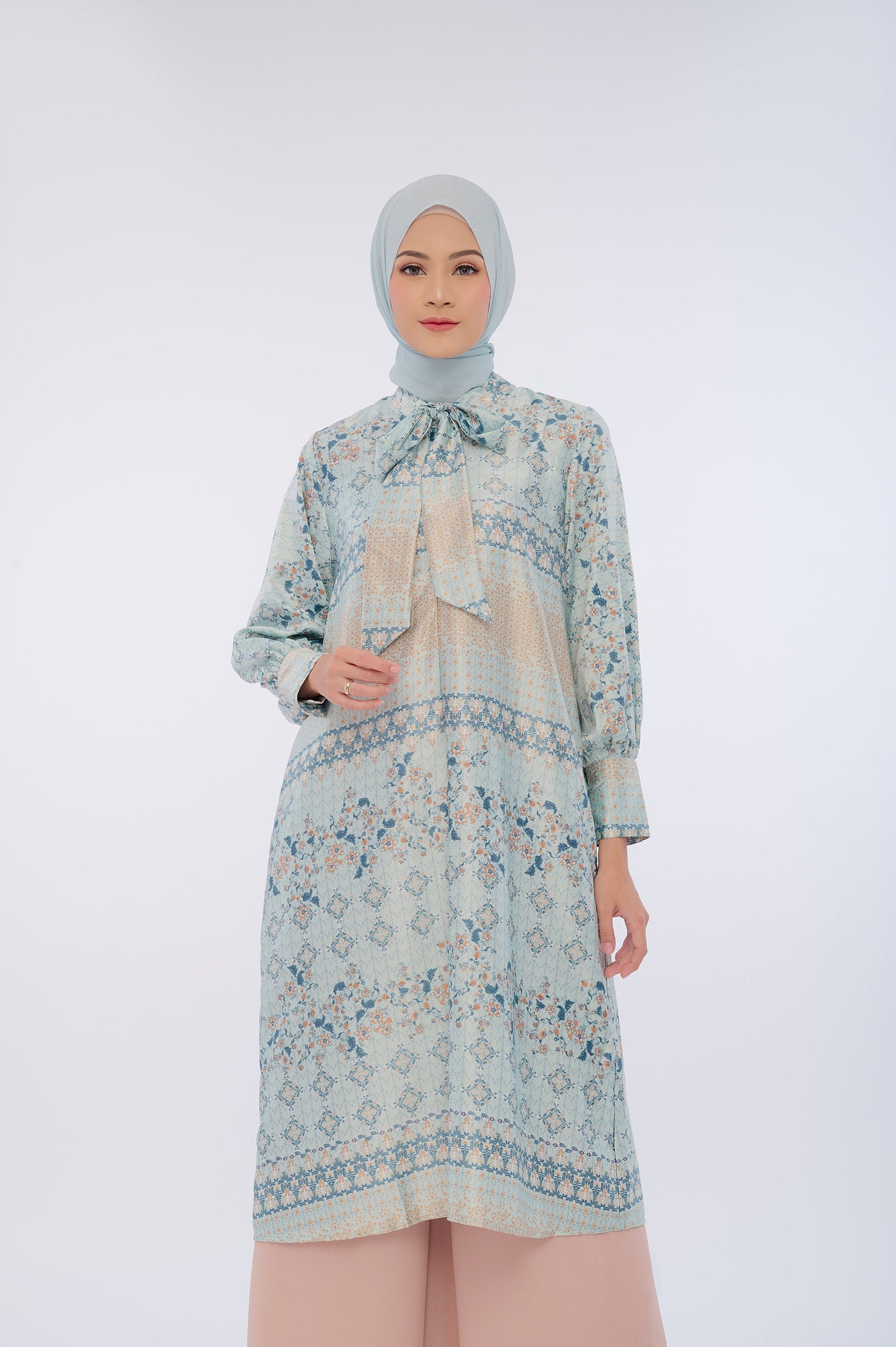 BIA by Zaskia Mecca - Yuliana Mint Midi Dress - Silk Road Expedition - Isfahan Edition - Free Box