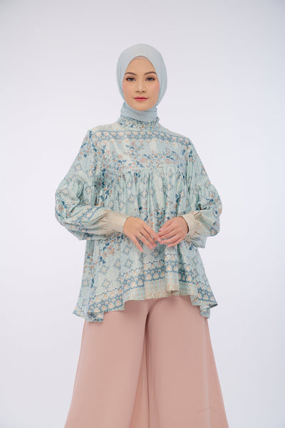 BIA by Zaskia Mecca - Yutami Mint Blouse - Silk Road Expedition - Isfahan Edition - Free Box