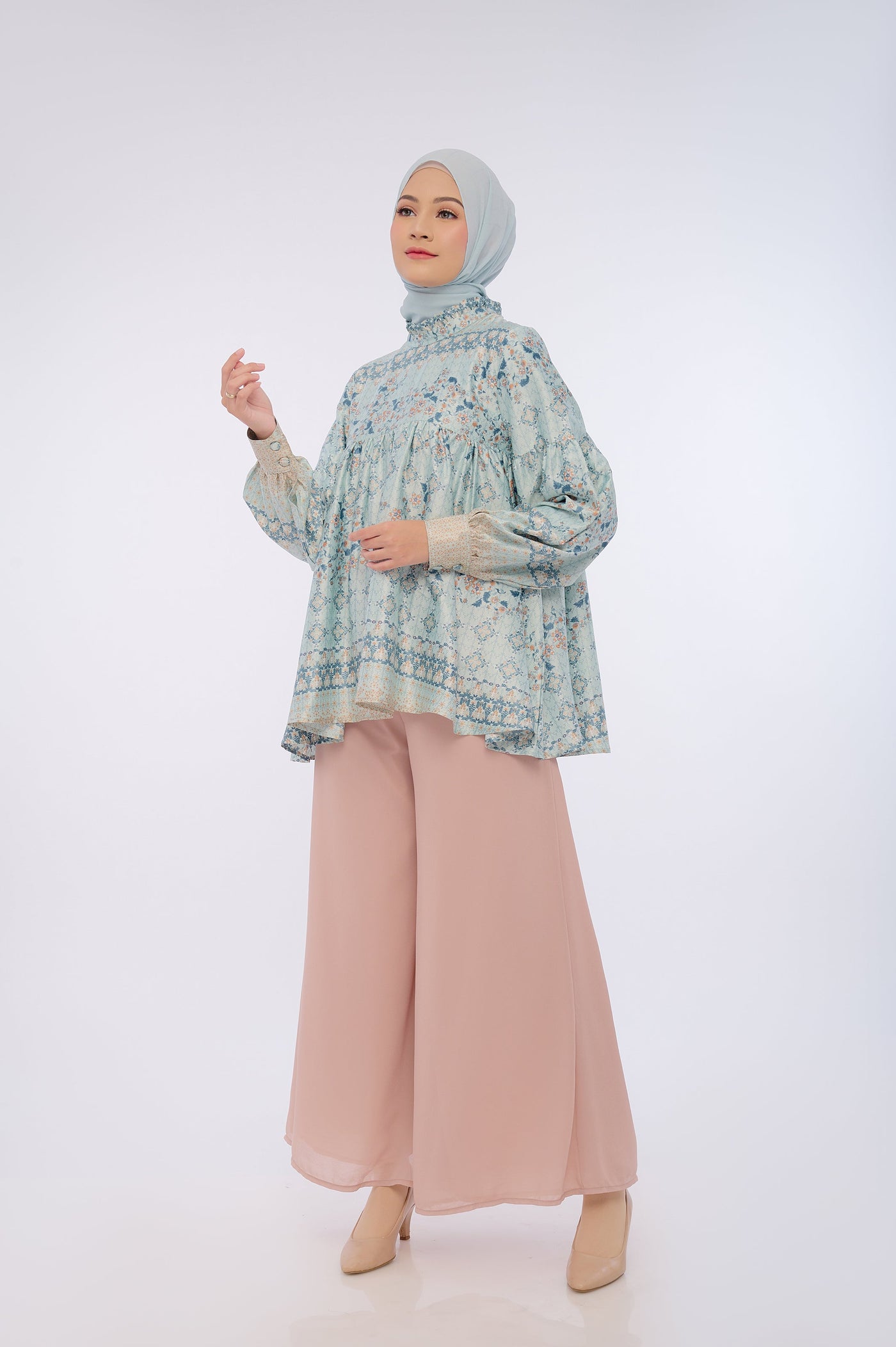 BIA by Zaskia Mecca - Yutami Mint Blouse - Silk Road Expedition - Isfahan Edition - Free Box