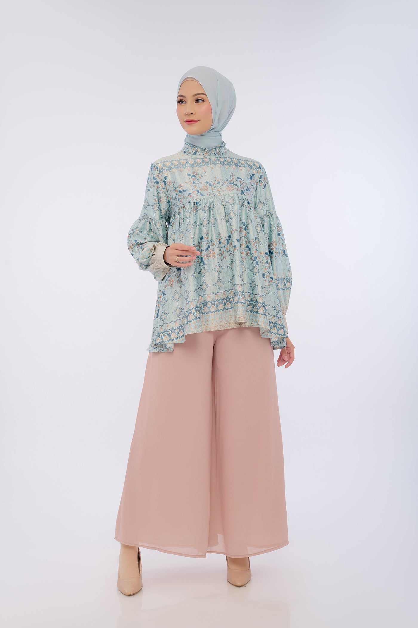 BIA by Zaskia Mecca - Yutami Mint Blouse - Silk Road Expedition - Isfahan Edition - Free Box